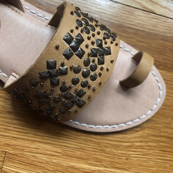 🌼Embellished Leather Ankle Strap Sandal🌼 - Picture 9 of 13